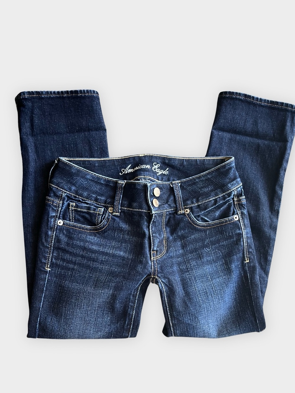 American Eagle Outfitters Artist Capri Jeans Low Rise Dark Wash Y2K Size 00